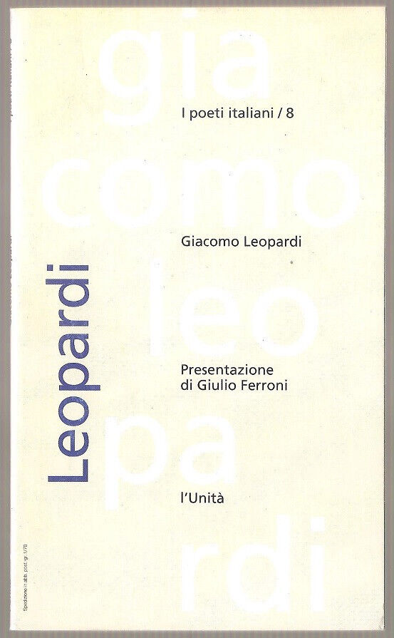 I poeti italiani/ 8 LEOPARDI